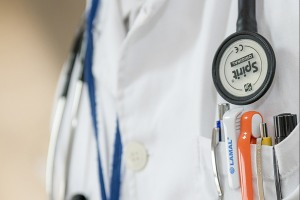 white coat and stethoscope